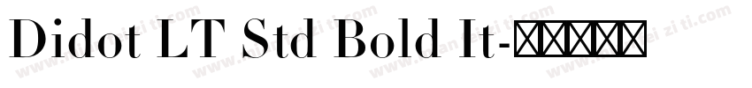 Didot LT Std Bold It字体转换